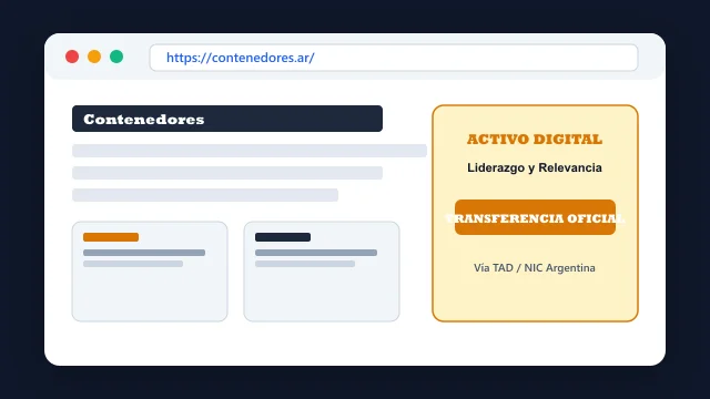 Ecosistema digital, branding y proceso de cesión registral formal de contenedores.ar
